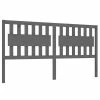 VidaXL Tête de lit Gris 125,5x4x100 cm Bois massif de pin -Têtes et pieds de lit Soldes image 2 818562