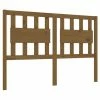 VidaXL Tête de lit Marron miel 140,5x4x100 cm Bois massif de pin -Têtes et pieds de lit Soldes image 2 818568
