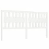 VidaXL Tête de lit Blanc 145,5x4x100 cm Bois massif de pin -Têtes et pieds de lit Soldes image 2 818571