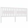 VidaXL Tête de lit Blanc 205,5x4x100 cm Bois massif de pin -Têtes et pieds de lit Soldes image 2 818591
