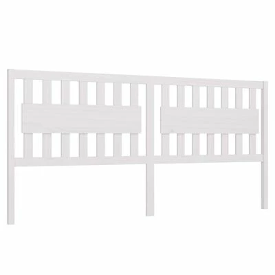 VidaXL Tête de lit Blanc 205,5x4x100 cm Bois massif de pin 3 VidaXL Tête de lit Blanc 205,5x4x100 cm Bois massif de pin