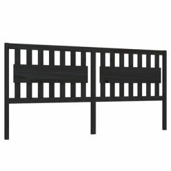 VidaXL Tête de lit Noir 205,5x4x100 cm Bois massif de pin