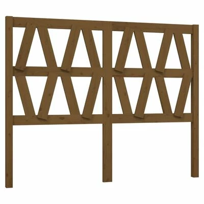 VidaXL Tête de lit Marron miel 126x4x100 cm Bois massif de pin 3 VidaXL Tête de lit Marron miel 126x4x100 cm Bois massif de pin