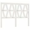 VidaXL Tête de lit Blanc 146x4x100 cm Bois massif de pin -Têtes et pieds de lit Soldes image 2 818621