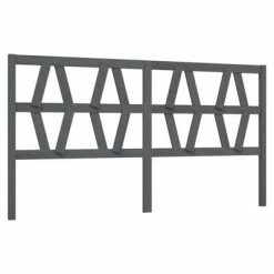 VidaXL Tête de lit Gris 206x4x100 cm Bois massif de pin