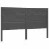VidaXL Tête de lit Gris 146x4x100 cm Bois massif de pin -Têtes et pieds de lit Soldes image 2 818722