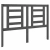 VidaXL Tête de lit Gris 126x4x100 cm Bois massif de pin -Têtes et pieds de lit Soldes image 2 818812