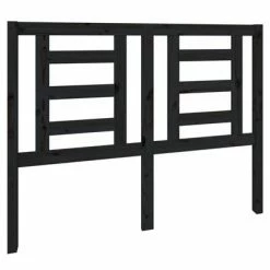 VidaXL Tête de lit Noir 126x4x100 cm Bois massif de pin