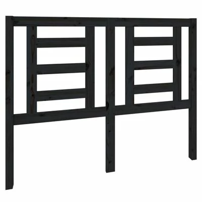 VidaXL Tête de lit Noir 126x4x100 cm Bois massif de pin 3 VidaXL Tête de lit Noir 126x4x100 cm Bois massif de pin