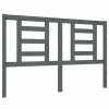 VidaXL Tête de lit Gris 146x4x100 cm Bois massif de pin -Têtes et pieds de lit Soldes image 2 818822