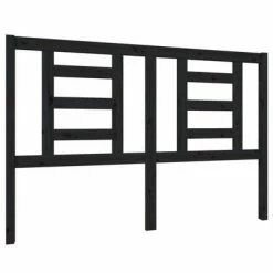 VidaXL Tête de lit Noir 146x4x100 cm Bois massif de pin