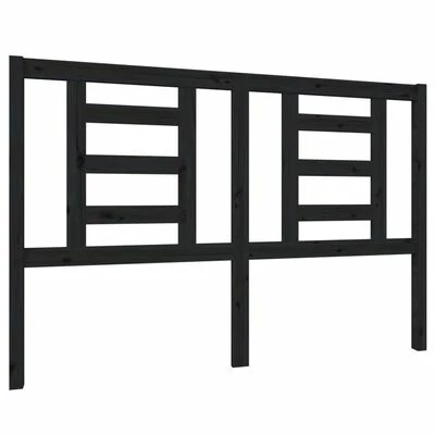 VidaXL Tête de lit Noir 146x4x100 cm Bois massif de pin 3 VidaXL Tête de lit Noir 146x4x100 cm Bois massif de pin