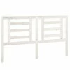 VidaXL Tête de lit Blanc 156x4x100 cm Bois de pin massif -Têtes et pieds de lit Soldes image 2 818826
