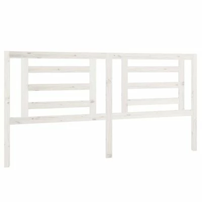 VidaXL Tête de lit Blanc 186x4x100 cm Bois de pin massif 3 VidaXL Tête de lit Blanc 186x4x100 cm Bois de pin massif