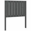 VidaXL Tête de lit Gris 80,5x4x100 cm Bois massif de pin -Têtes et pieds de lit Soldes image 2 818847
