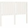 VidaXL Tête de lit Blanc 125,5x4x100 cm Bois massif de pin -Têtes et pieds de lit Soldes image 2 818861