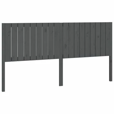 VidaXL Tête de lit Gris 185,5x4x100 cm Bois massif de pin 3 VidaXL Tête de lit Gris 185,5x4x100 cm Bois massif de pin