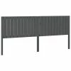 VidaXL Tête de lit Gris 205,5x4x100 cm Bois massif de pin -Têtes et pieds de lit Soldes image 2 818892