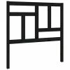 VidaXL Tête de lit Noir 95,5x4x100 cm Bois massif de pin -Têtes et pieds de lit Soldes image 2 818954