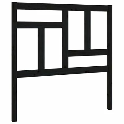 VidaXL Tête de lit Noir 95,5x4x100 cm Bois massif de pin 3 VidaXL Tête de lit Noir 95,5x4x100 cm Bois massif de pin