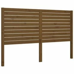 VidaXL Tête de lit Marron miel 126x4x100 cm Bois massif de pin
