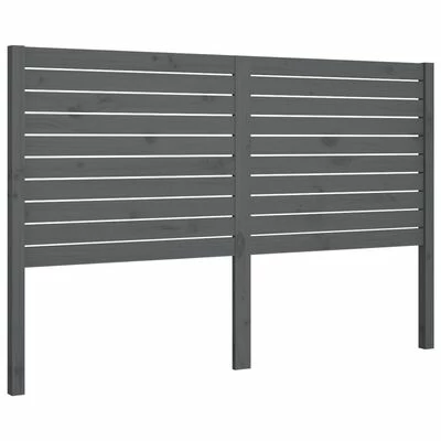 VidaXL Tête de lit Gris 206x4x100 cm Bois massif de pin 3 VidaXL Tête de lit Gris 206x4x100 cm Bois massif de pin