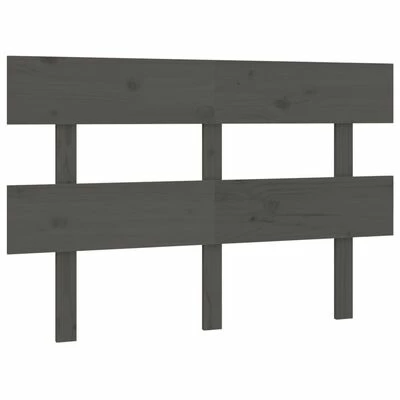 VidaXL Tête de lit Gris 124x3x81 cm Bois massif de pin 3 VidaXL Tête de lit Gris 124x3x81 cm Bois massif de pin