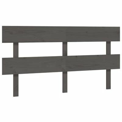 VidaXL Tête de lit Gris 154x3x81 cm Bois massif de pin 3 VidaXL Tête de lit Gris 154x3x81 cm Bois massif de pin