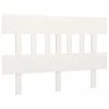 VidaXL Tête de lit Blanc 123,5x3x81 cm Bois massif de pin -Têtes et pieds de lit Soldes image 2 819111