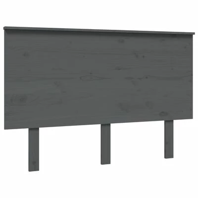 VidaXL Tête de lit Gris 124x6x82,5 cm Bois massif de pin 3 VidaXL Tête de lit Gris 124x6x82,5 cm Bois massif de pin