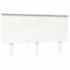 VidaXL Tête de lit Blanc 139x6x82,5 cm Bois massif de pin -Têtes et pieds de lit Soldes image 2 819166