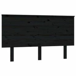 VidaXL Tête de lit Noir 139x6x82,5 cm Bois massif de pin