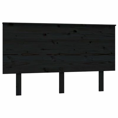 VidaXL Tête de lit Noir 139x6x82,5 cm Bois massif de pin 3 VidaXL Tête de lit Noir 139x6x82,5 cm Bois massif de pin