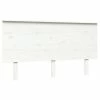 VidaXL Tête de lit Blanc 144x6x82,5 cm Bois massif de pin -Têtes et pieds de lit Soldes image 2 819171