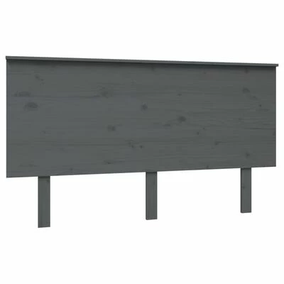 VidaXL Tête de lit Gris 144x6x82,5 cm Bois massif de pin 3 VidaXL Tête de lit Gris 144x6x82,5 cm Bois massif de pin