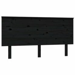 VidaXL Tête de lit Noir 154x6x82,5 cm Bois massif de pin