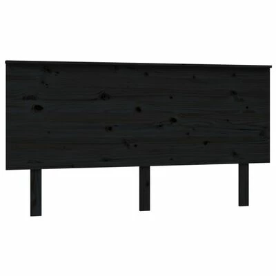 VidaXL Tête de lit Noir 154x6x82,5 cm Bois massif de pin 3 VidaXL Tête de lit Noir 154x6x82,5 cm Bois massif de pin