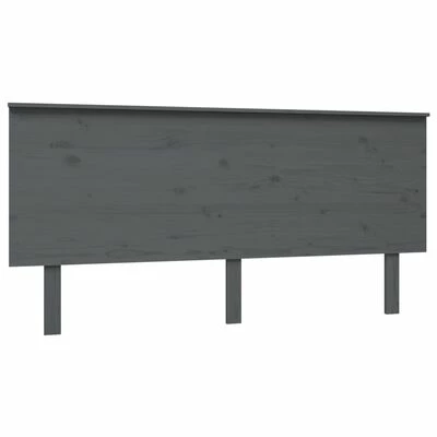 VidaXL Tête de lit Gris 164x6x82,5 cm Bois massif de pin 3 VidaXL Tête de lit Gris 164x6x82,5 cm Bois massif de pin