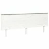 VidaXL Tête de lit Blanc 204x6x82,5 cm Bois massif de pin -Têtes et pieds de lit Soldes image 2 819191