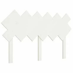 VidaXL Tête de lit Blanc 132x3x81 cm Bois massif de pin