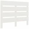 VidaXL Tête de lit Blanc 100x3x80 cm Bois massif de pin