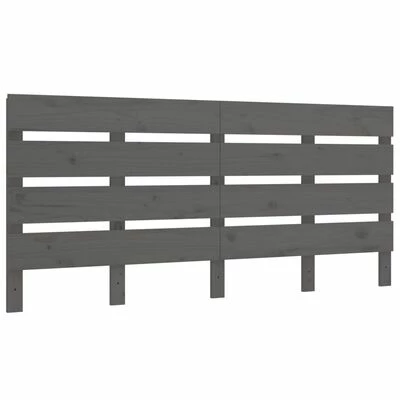 VidaXL Tête de lit Gris 200x3x80 cm Bois massif de pin 3 VidaXL Tête de lit Gris 200x3x80 cm Bois massif de pin