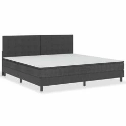 VidaXL Tête de lit touffetée Gris foncé Tissu 200x200 cm 10 VidaXL Tête de lit touffetée Gris foncé Tissu 200x200 cm -Têtes et pieds de lit Soldes image 3 287475