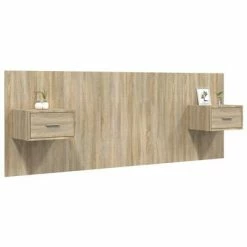 VidaXL Tête de lit avec armoires Chêne sonoma Bois d'ingénierie -Têtes et pieds de lit Soldes image 3 3115678