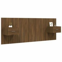 VidaXL Tête de lit avec armoires Chêne marron Bois d'ingénierie -Têtes et pieds de lit Soldes image 3 3115683