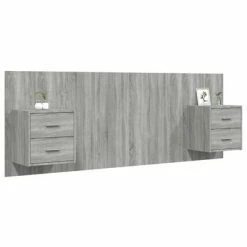 VidaXL Tête de lit avec armoires Gris sonoma Bois d'ingénierie 10 VidaXL Tête de lit avec armoires Gris sonoma Bois d'ingénierie -Têtes et pieds de lit Soldes image 3 3115690