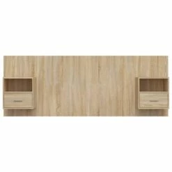 VidaXL Tête de lit avec armoires Chêne sonoma Bois d'ingénierie -Têtes et pieds de lit Soldes image 3 3115694