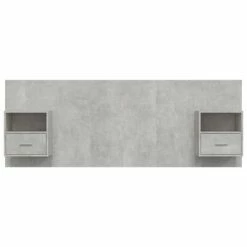 VidaXL Tête de lit avec armoires Gris béton Bois d'ingénierie 10 VidaXL Tête de lit avec armoires Gris béton Bois d'ingénierie -Têtes et pieds de lit Soldes image 3 3115695