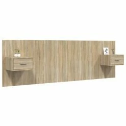 VidaXL Tête de lit avec armoires Chêne sonoma Bois d'ingénierie -Têtes et pieds de lit Soldes image 3 3115702