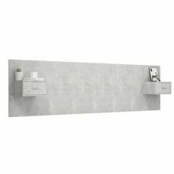 VidaXL Tête de lit avec armoires Gris béton Bois d'ingénierie -Têtes et pieds de lit Soldes image 3 3115727